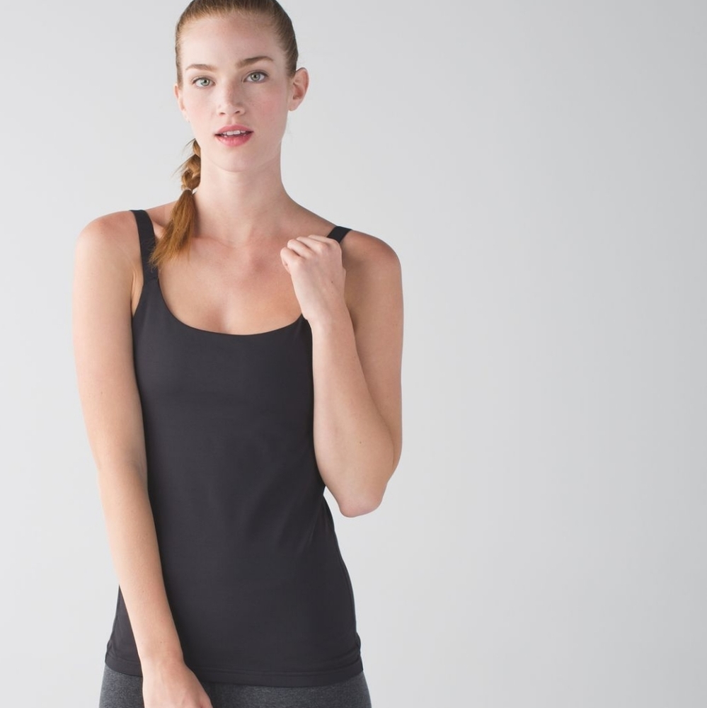 Lululemon black Barre None black built in bra tank
